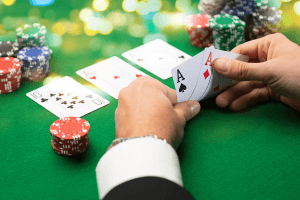 Poker game and gambling chips